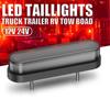 2Pcs Trailer Truck RV 24 LED Oval Brake Tail Light Rear Stop DRL Marker Red Lamp
