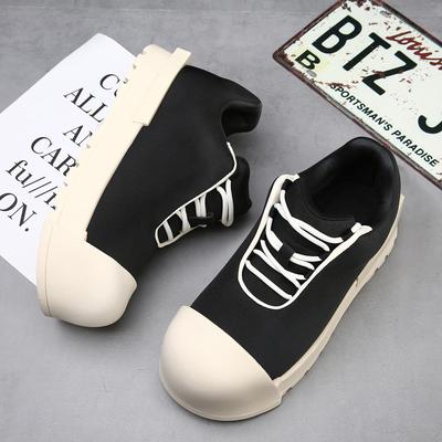 Новые женские туфли с большой головой Микки, пара, уродливые, милые, хлебные туфли, на толстой подошве, с низким верхом, повседневные кеды, однотонные туфли на платформе