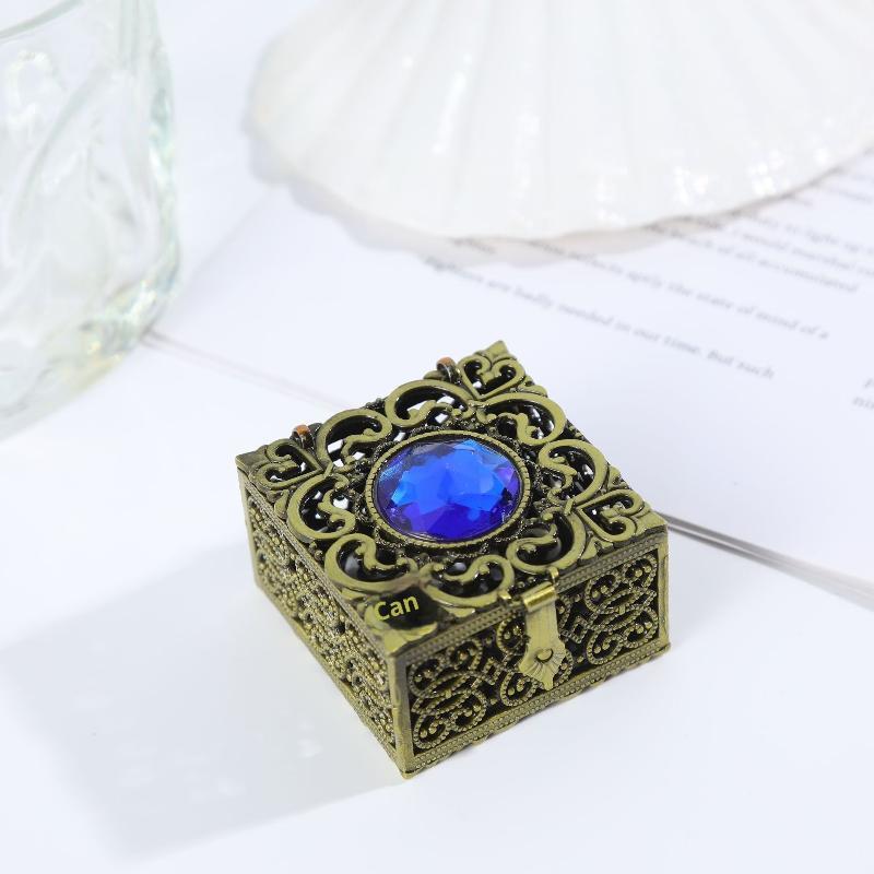 Exquisite Small Jewelry Box Elegant Silver Jewelry Case Jewelry Storage Box