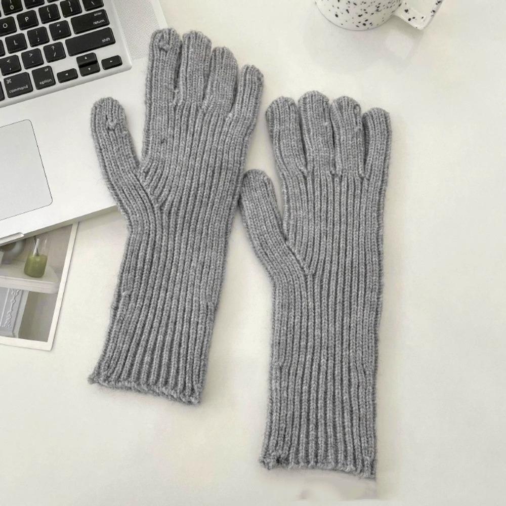 Touch Screen Winter Gloves Thick All Finger Gloves New Student Gloves  Cycling Driving