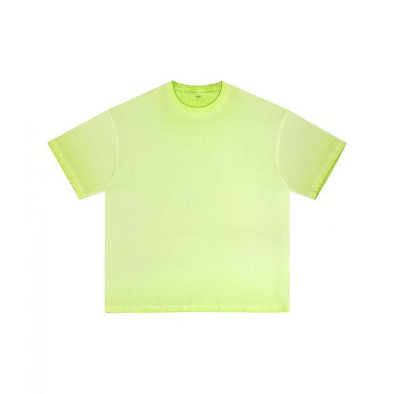 260g Vintage Washed Gradient T-Shirt Mens Oversize Short Sleeve Cotton Tee