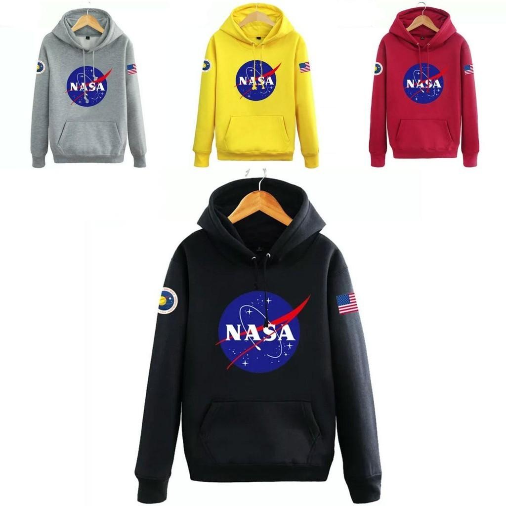 Mens Nasa Space Hoodie Pullover Bright Printed Casual Sweater Outwear