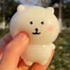 Squishy Self Deprecating Bear Fidget Toy Transparent Kawaii Expression Squeeze Toy Squishy Sensory Anti-stress Children Gifts