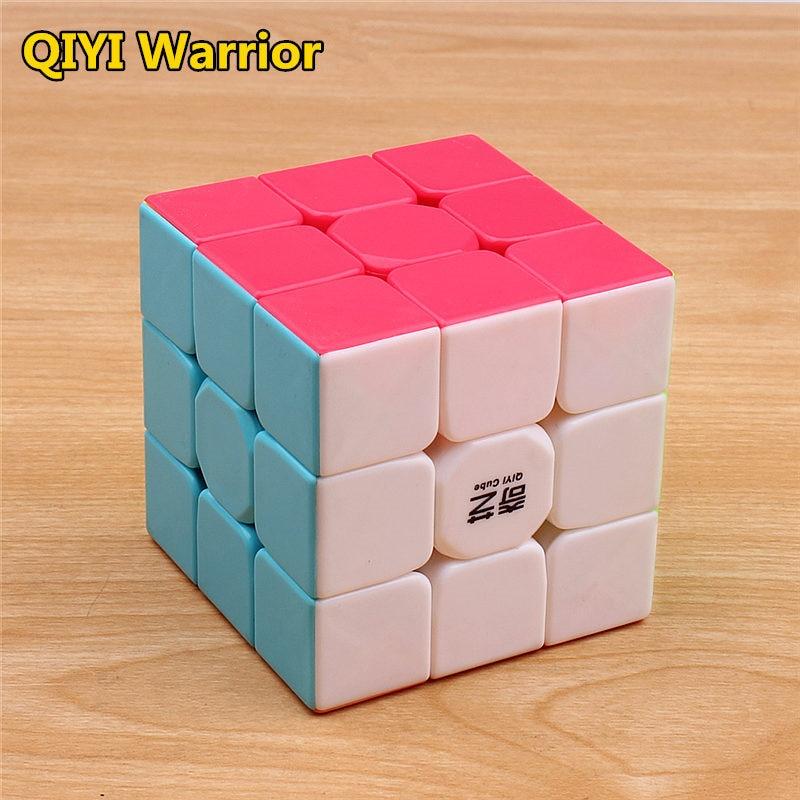 Qiyi Warrior S Magic Cube Красочные наклейки без наклеек Скорость 3x3 Куб Антистресс 3x3x3 Обучающие и развивающие кубики-головоломки, игрушки
