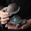 Ceramic Little Turtle Tea Set Filter Cute Animal Figurine - Handmade Sculpture Home Decoration Kung Fu Tea Set Accessories