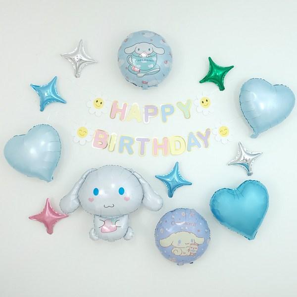 GAM Kuromi Cinnamoroll My Melody Sanrio Набор воздушных шаров для вечеринки по случаю дня рождения, 1 комплект, B Набор воздушных шаров из фольги Cinnamoroll Популярные корейские игрушки