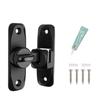 90/180 Degree Barn Door Locks No Drilling Safety Sliding Door Lock Zinc Alloy Flip Safety Door Lock Hardware Enduring