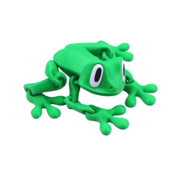 Магнитная 3D-печатная игрушка-лягушка с подвижными суставами Магнит на холодильник в виде лягушки Фигурка животного с шарнирным соединением Украшение для домашнего офиса и монитора компьютера