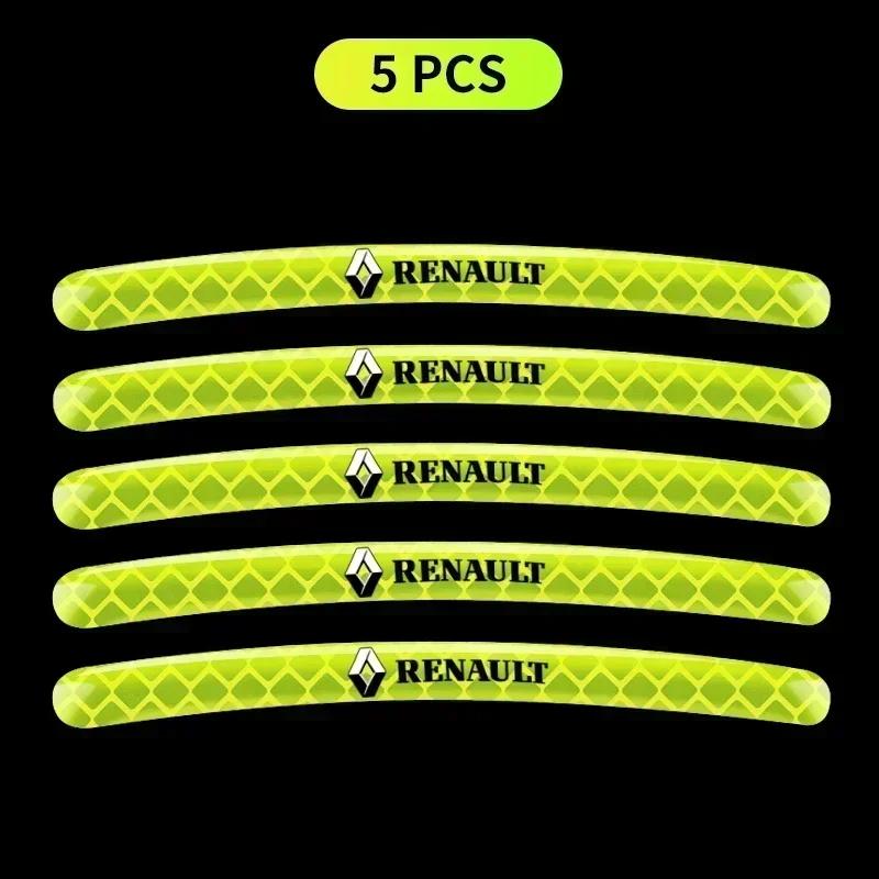 Luminous Car Wheel Hub Stickers High Reflective Stripe Tape For Renault RS Clio Megane 2 3 4 Captur Trafic Twingo Scenic 2 S444