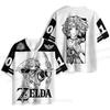 The Legend of Zelda Link Zelda 3D Print Jersey Children T-shirt Character V-neck Short Sleeve Casual Streetwear Tops