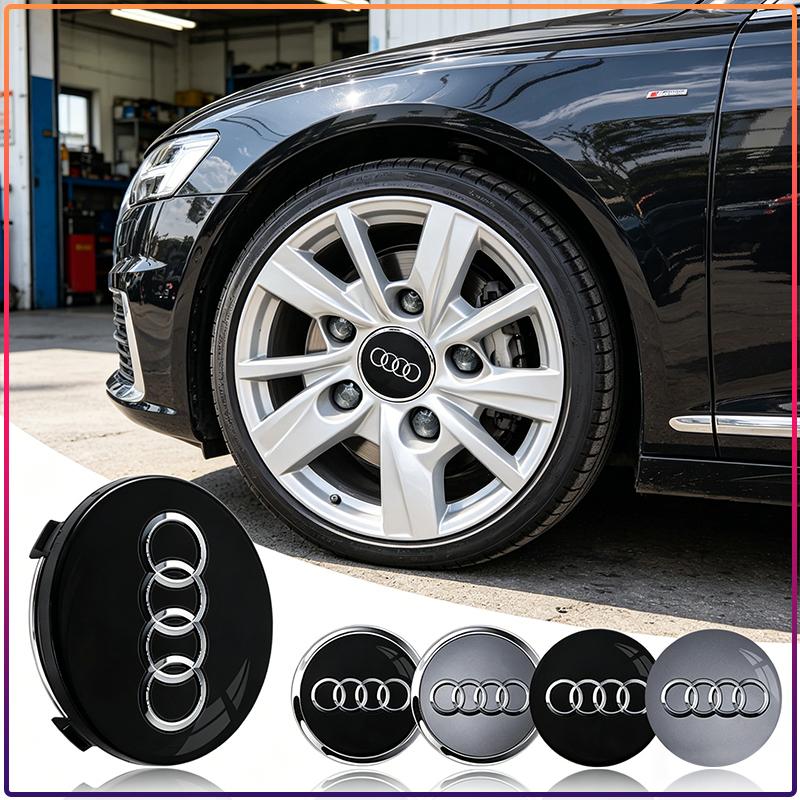 For Audi A5 60/61/68/69mm Badge Car Wheel Center Hub Cap Covers Auto Rim Cover For Audi A8 A5 A6 C5 C6 C7 A7 A1 A3 A4 B5 B6 B7 Q3 Q5 Q7 TT