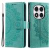 For Xiaomi Redmi Note 14 Pro 4G Stand Case Imprinted Totem PU Leather Wallet Phone Cover