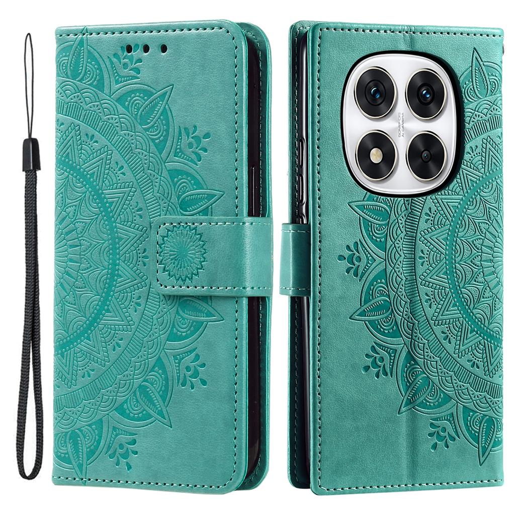 For Xiaomi Redmi Note 14 Pro 4G Stand Case Imprinted Totem PU Leather Wallet Phone Cover