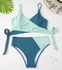 Women's Large Size Colorful Straps Bikini Summer Beach Collision Swimsuit Sports Beach Plus Size Swimsuit Sets