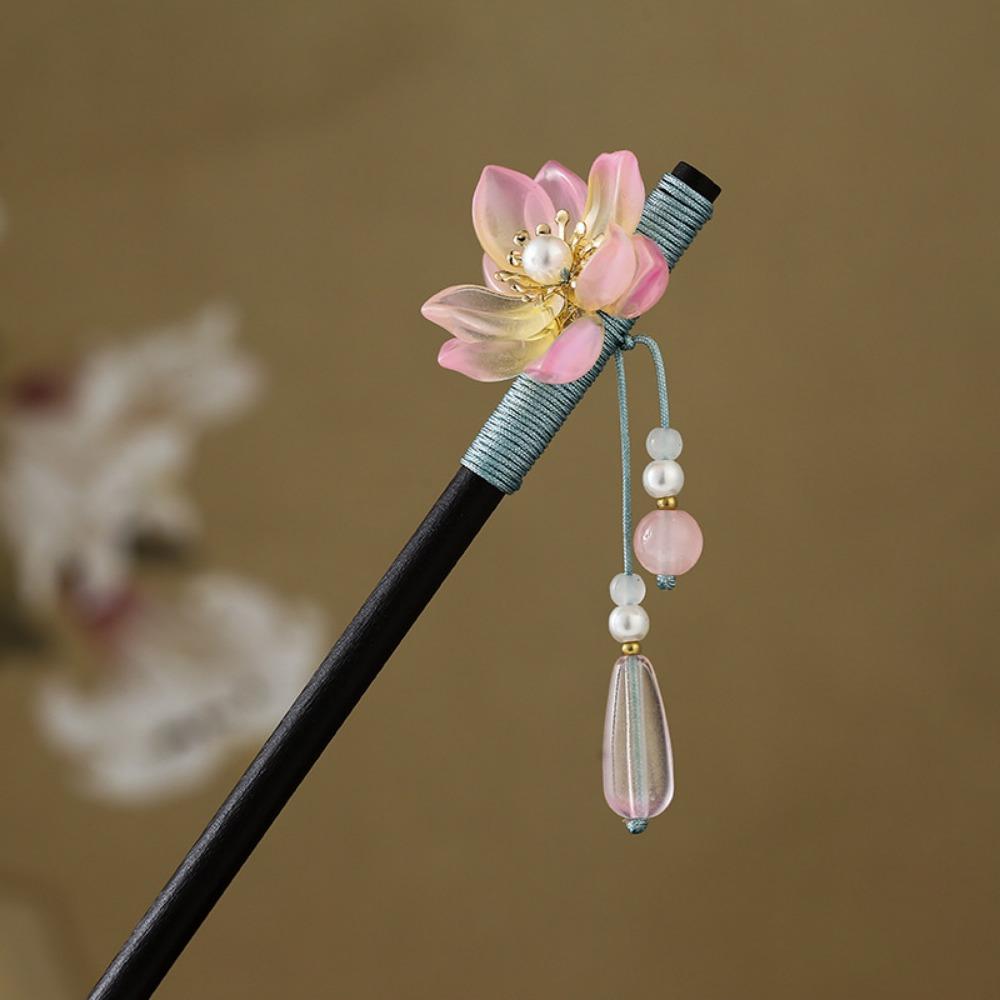 Handmade Wooden Hairpin Chinese Style Party Hair Bun Decorative Hair Chopsticks for Hanfu