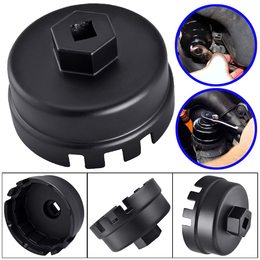 Oil Filter Wrench for Toyota & Lexus 4 Cylinder Prius Matrix Rav4 Auris Corolla Highlander Avalon Camry - Fits 3/8" & 1/2" Drive