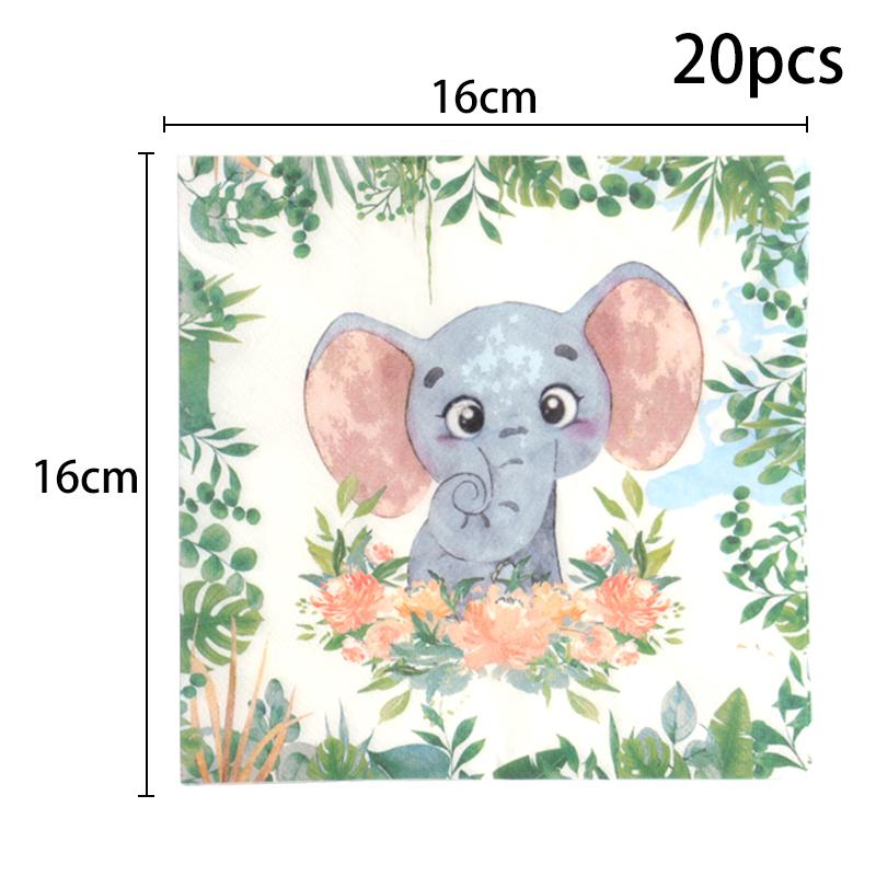 Tiger Lion Animal Pattern Disposable Tableware Set Safari Theme Party Decorations Boy Wild One First Birthday Party Supplies