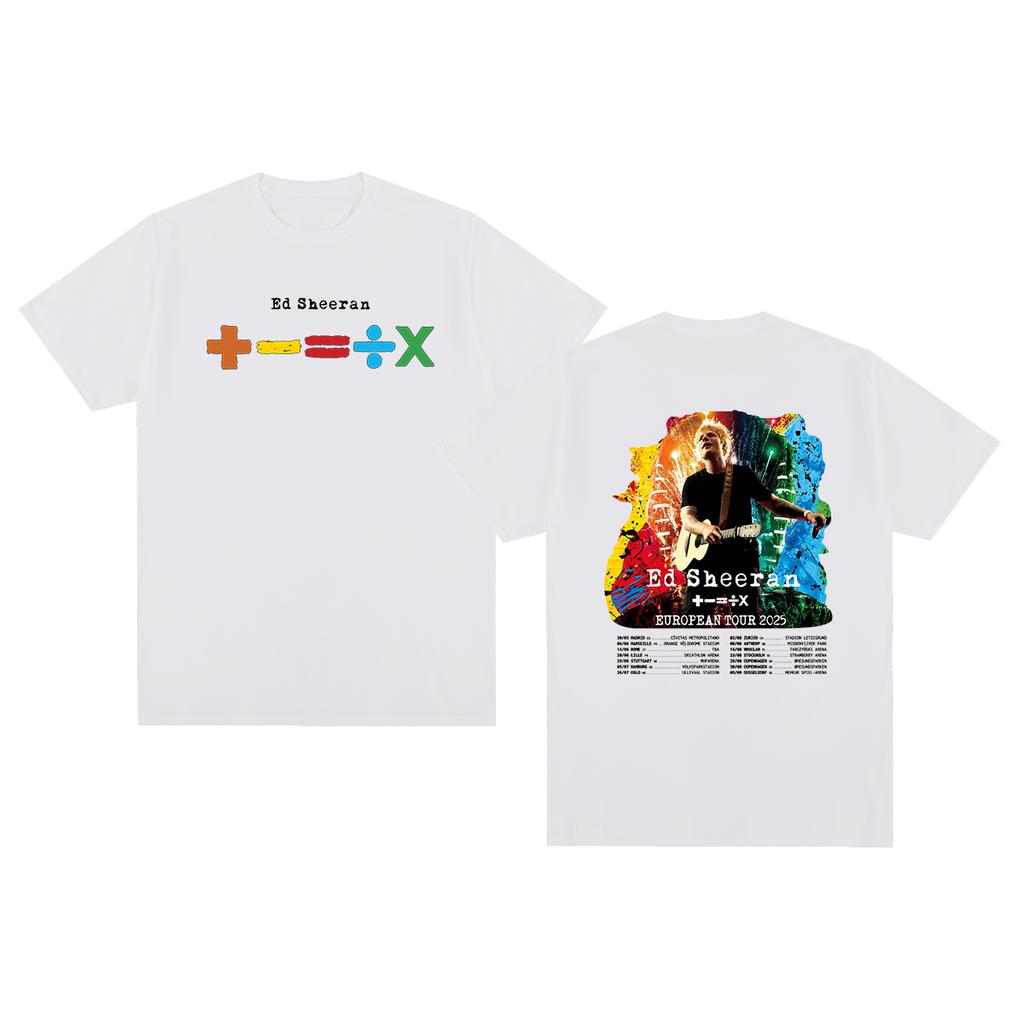 Ed Sheeran Vintage Tshirt LOOP Tour Comfortable Casual Retro YK Streetwear Cotton Unisex T shirt New Tee Tshirt Womens Tops