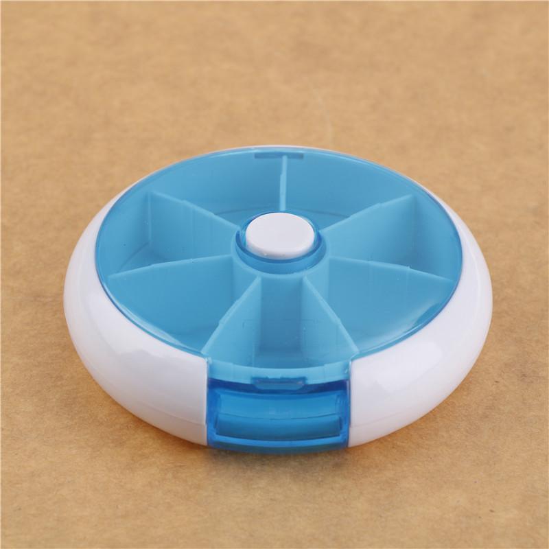 Weekly Rotating Pillbox Travel Pill Case Pill Organizer Medicine Box Drugs Pill Container