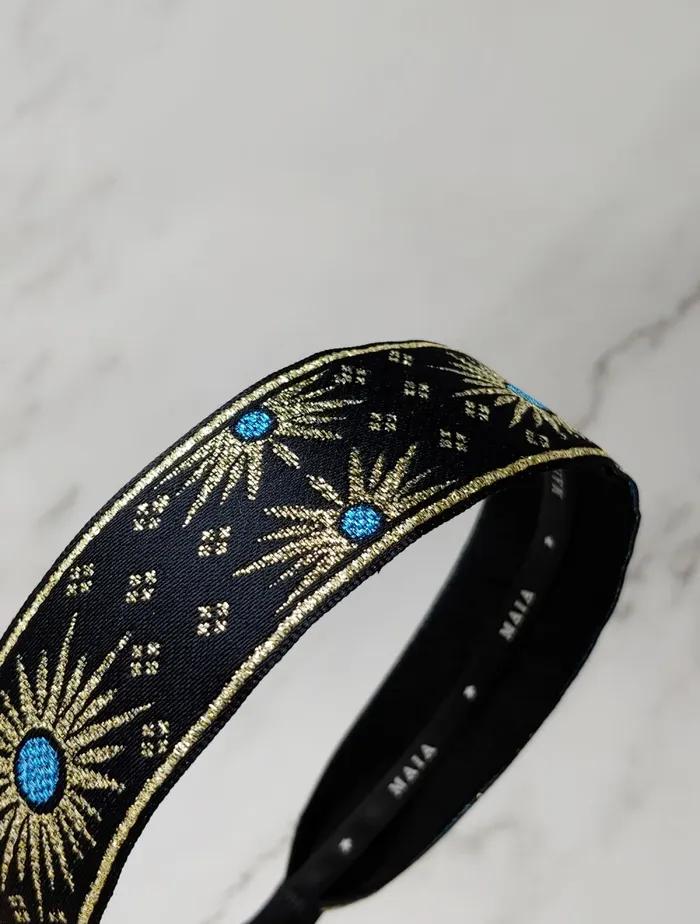 Maia Retro Pearl Headband - Gold
