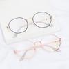 Classic Octagon Metal Vision Care Eyeglasses Myopia Optical Mirror Anti-blue Light Glasses