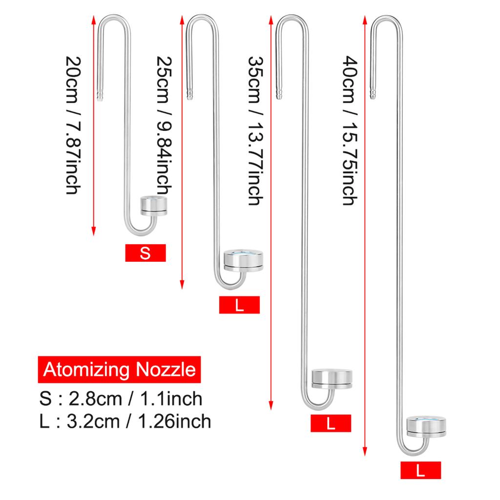 Stainless Steel Carbon Dioxide Diffuser Atomiser for Aquarium Fish Tank Plant 40cm