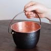 Винтажное Медное Ведро для Льда, Ручная Работа, Портативное для Улицы, Маленький Размер, Ведро для Охлаждения Пива и Напитков, Ведро для Хранения Кубиков Льда, Посуда