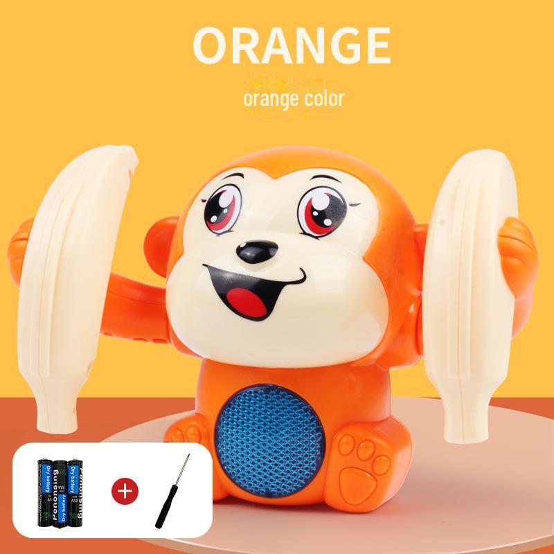 Детская светящаяся игрушка-обезьянка с голосовым управлением: Поощряет ползание у младенцев и способствует развитию навыков держания головы вверх.