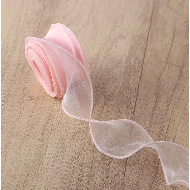 10 ярдов/рулон шифоновая шелковая лента органза атлас для самостоятельного изготовления подарочной упаковки украшения свадебные букеты венки швейные принадлежности