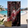 Пляжное полотенце с принтом AC Milan, быстросохнущее, мягкое, портативное, большое, прямоугольное, пляжное покрывало для путешествий, бассейна