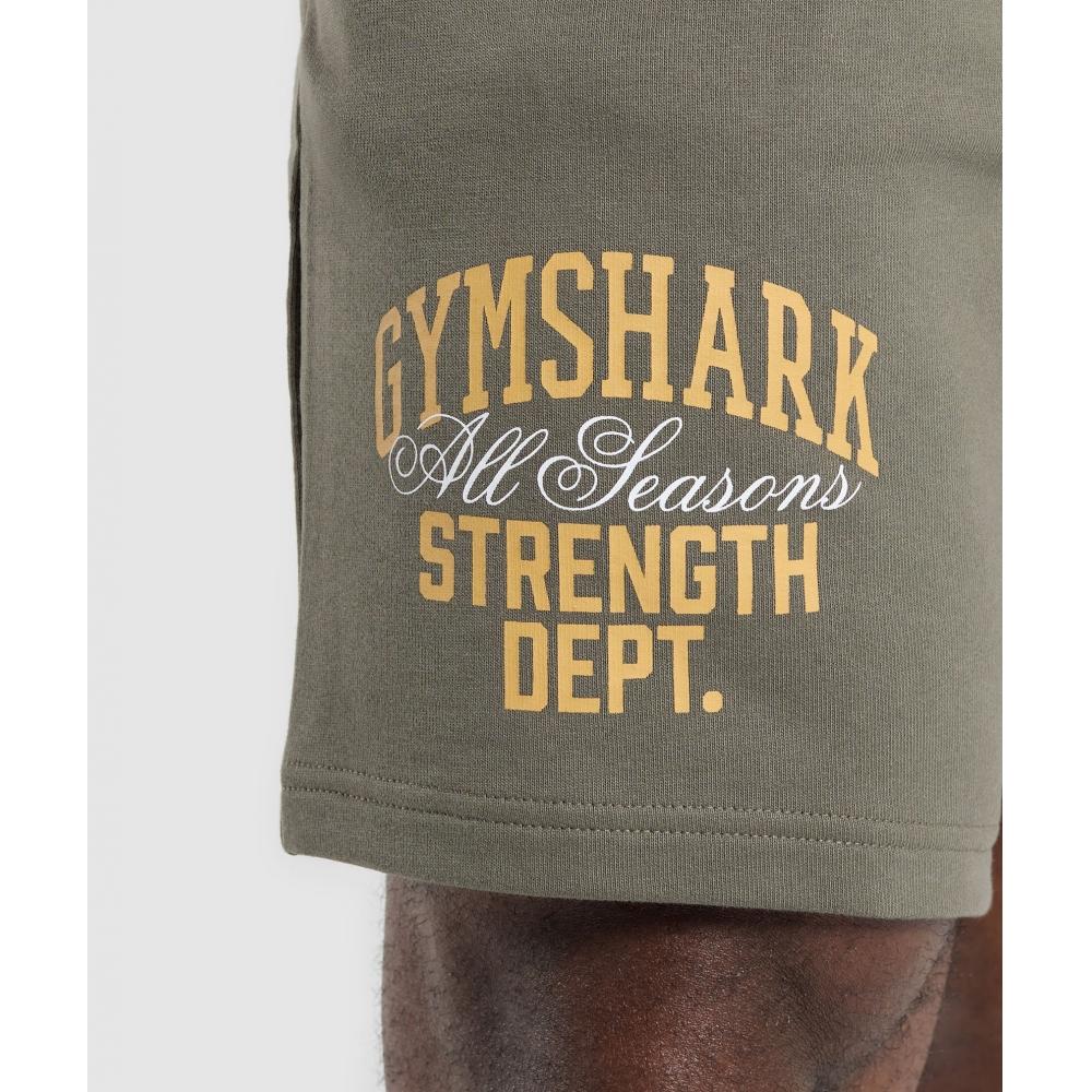 Gymshark Trophy Graphic Shorts Base Green A7a1p Ech1