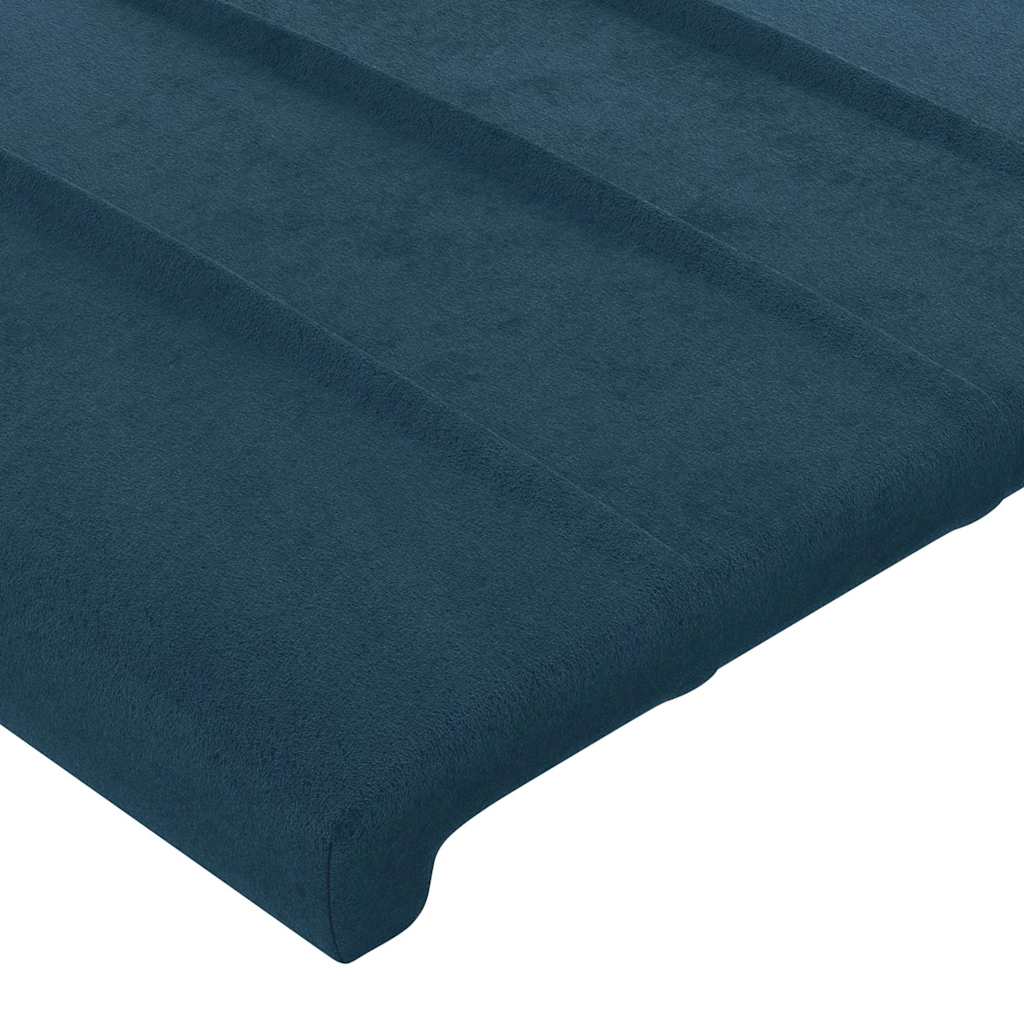 LED Headboard Dark Blue 83x16x78 88 cm Velvet