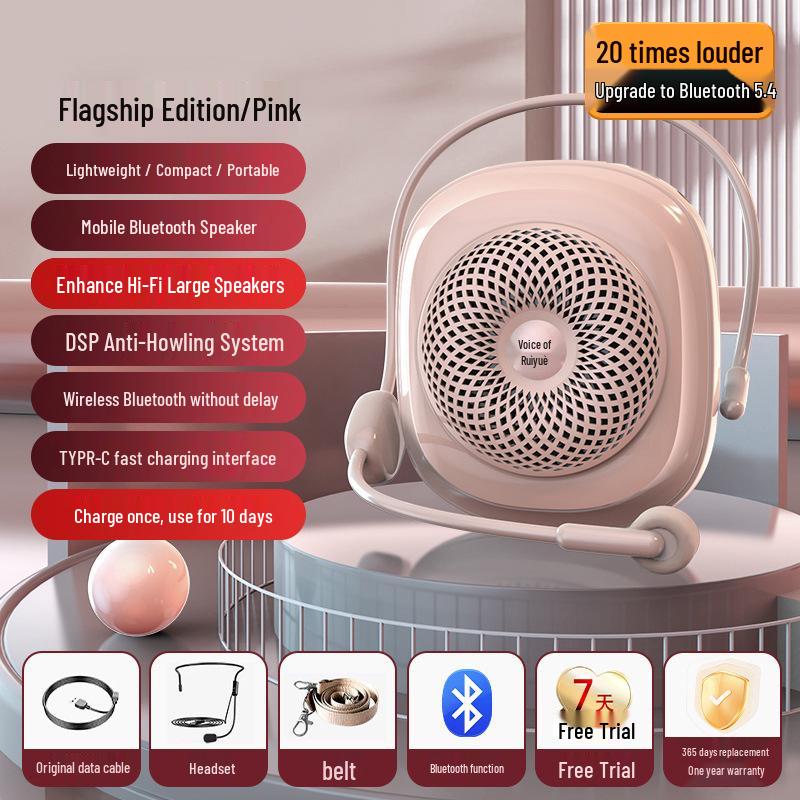 Беспроводной Bluetooth мегафон и гарнитура-микрофон «Маленькая пчелка» для учителей и детей