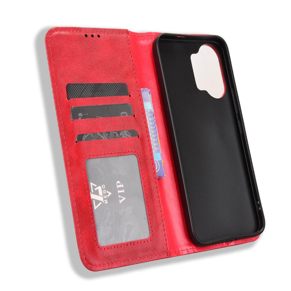 Wallet Case for Poco X8 Pro Max 5G - Leather/PU, Red