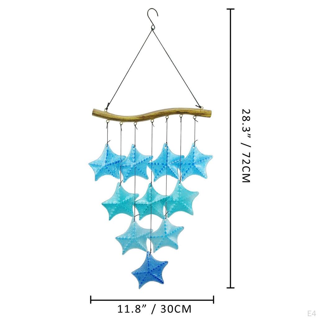 Glass Wind Chime Hanging Windchime Elegant Handmade Gift for Women Outdoor Decor Ornament Patio