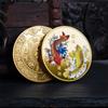 Commemorative Gold Plated Coin China Koi Fish Coins Lucky Souvenir Gift Diameter 4CM Home Decorations