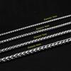Men Cool Choker Silver Color Stainless Steel Necklace Metal Collar Heavy Link Braided Wheat Chain