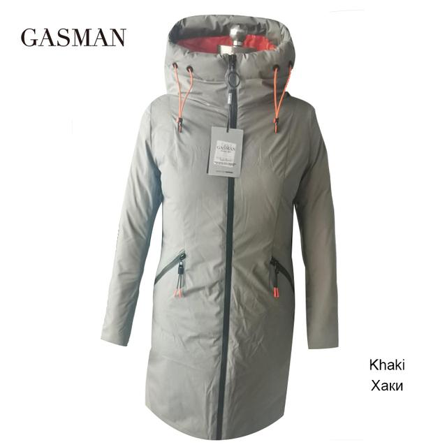 Gasman 2021 модная брендовая пуховая парка Thcik, женская зимняя куртка, женские пальто с капюшоном, женская теплая верхняя одежда, винтажное высокое качество 210