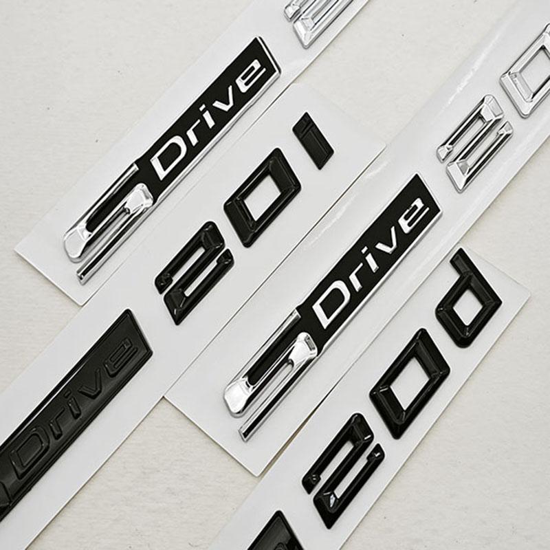 3D sDrive 18i 25d Car Emblem Badge For BMW X1 X2 X3 X4 Z4 Rear Trunk Letter Logo Gloss Black Chrome Sticker Accessories