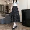 Vintage Floral Tiered Cake Midi Skirt for Women - Spring/Summer A-Line Full Flared Floral Long Skirt