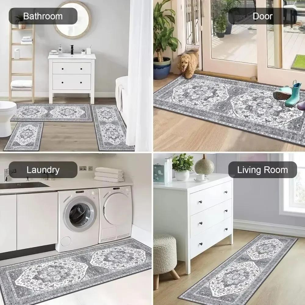 Modern Black Area Rug with Diagonal Orange Lines Non-Slip Rectangular Carpet for Living Room Study Decor Soft Floor Mat