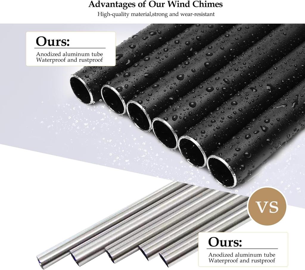 26 Inch Outdoor Wind Chimes Create an Atmosphere for Outdoor Decoration of Farmhouses Terraces Gardens Front Porch and Balconies