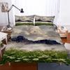 Pastoral Bedding Sets 3d Duvet Cover Set 2/3pcs Bedroom Comforter Set Reactive Printing  Forest, Lowers Scenery Bedlinens 3pcs