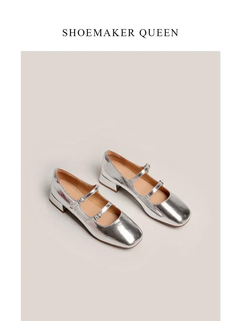 Женская обувь Ретро балетки на толстом каблуке для женщин Туфли Мэри Джейн на среднем каблуке Туфли Zapatos De Mujer