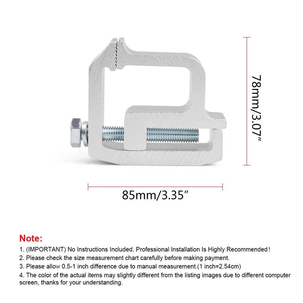 Mounting Clamps Truck Cap Topper Campers Shells Heavy Duty Aluminum Universal Truck Topper Clamp Kit (Pack of 4)