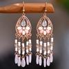 1 пара серег-крючков с кисточками, богемные украшения, длинные винтажные серьги-подвески для свадьбы