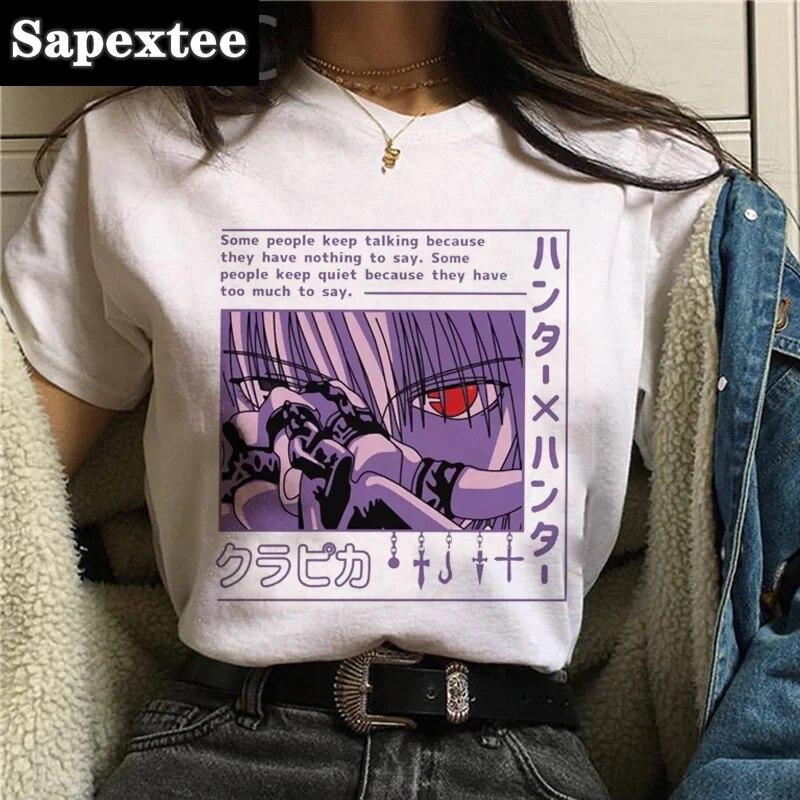 Hunter x Hunter Killua Hisoka Kurapika одежда футболка унисекс эстетичная уличная одежда ulzzang повседневные футболки с рисунком футболка kawaii