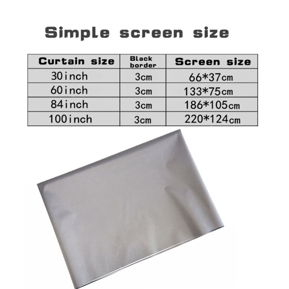 inch Home Outdoor Office Reflective Fabric Anti-light Screens Projectors Screen Projector Cloth