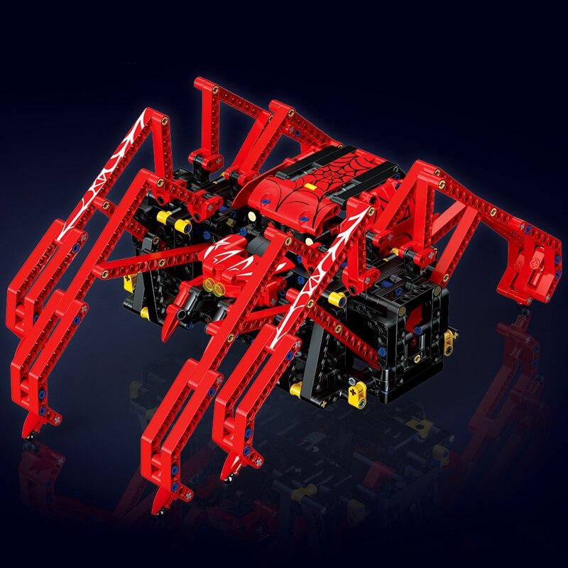Mold King 15053 Технические RC роботы Строительные блоки для мальчиков Моторизованный робот-паук Модель Строительные наборы Детские рождественские подарки