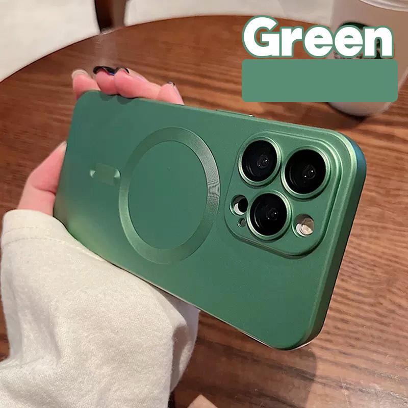 Роскошный беспроводной магнитный матовый чехол для телефона Magsafe Case IPhone 15 14 13 12 11 Pro Max Plus XS X 8K Стеклянная полная защита объектива камеры